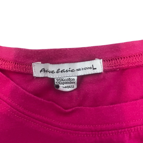 Active Basic Women's Long Sleeve Fuchsia Top. Size: Large. Good Condition. - Picture 6 of 6